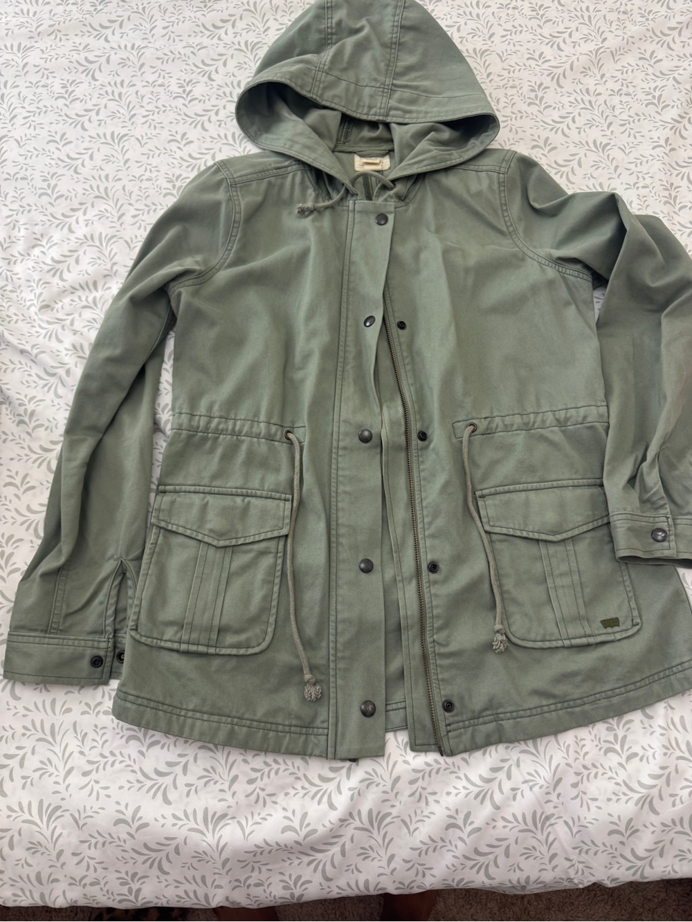 Levi's Olive Green Hooded Utility Jacket
